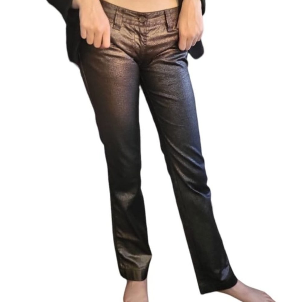 Y2k DOLCE & GABBANA vintage Metallic LOW RISE Jeans
